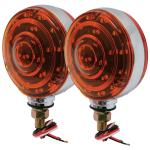4 LED Double-Face Stop/Turn Light Assembly, Red/Amber 2-Pack