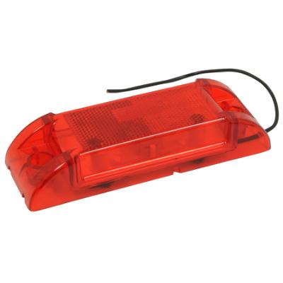6x2 Sealed Light with Reflective Lens, Red