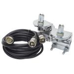 4' Top Loaded Dual CB Antenna with Mirror Mounts and Cable, 750Wx2 4' Top Loaded Dual CB Antenna with Mirror Mounts and Cable, 750Wx2