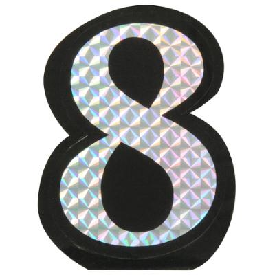 8 Prism Style Adhesive Number
