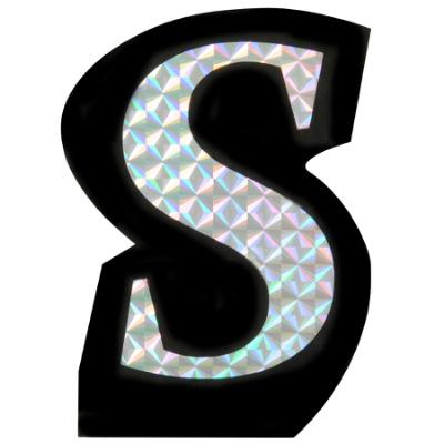 S Prism Style Adhesive Letter
