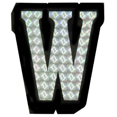 W Prism Style Adhesive Letter