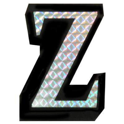 Z Prism Style Adhesive Letter