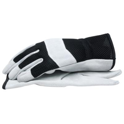 Leather Palm Gloves with Mesh Back, Large