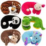 Childrens Poly Fill Animal Neck Pillow assortment