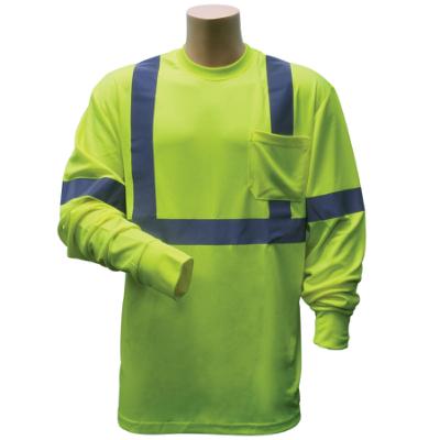 Long Sleeve Pocket T-Shirt with Reflective Tape, 2XL