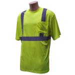 Short Sleeve Pocket T-Shirt with Reflective Tape, 2XL Short Sleeve Pocket T-Shirt with Reflective Tape, 2XL
