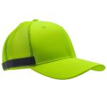 Safety Trucker Cap with Reflective Trim, Lime Safety Trucker Cap with Reflective Trim, Lime