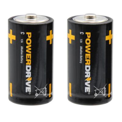 C Alkaline Batteries, 2-Pack
