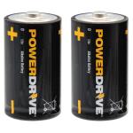 D Alkaline Batteries, 2-Pack
