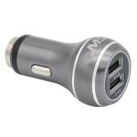 12V/DC Dual 2.4A and 2.4A USB Charger, Graphite 12V/DC Dual 2.4A and 2.4A USB Charger, Graphite