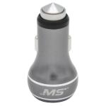 12V/DC Dual 2.4A and 2.4A USB Charger, Graphite 12V/DC Dual 2.4A and 2.4A USB Charger, Graphite