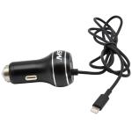 12V/DC 2.4A USB Charger with Lightning(R) Cable, Black 12V/DC 2.4A USB Charger with Lightning(R) Cable, Black