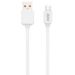 3' Micro to USB Charge and Sync Foam Cable, White