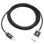 6' Micro to USB Charge and Sync Smart LED Cable, Black