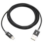 6' Micro to USB Charge and Sync Smart LED Cable, Black 6' Micro to USB Charge and Sync Smart LED Cable, Black