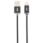 6' Micro to USB Charge and Sync Smart LED Cable, Black