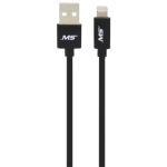 7' Lightning® to USB Charge and Sync Coiled Cable, Black