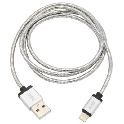 3' Lightning® to USB Charge and Sync Metal Cable, Silver