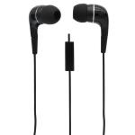 Stereo Earbuds with In-Line Mic, Black
