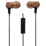 Pro Series Stereo Earbuds with In-Line Mic, Black/Bronze