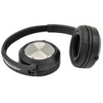 Stereo Folding Headphones with In-Line Mic, Black