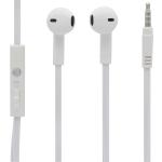 Stereo In-Ear Earbuds with In-Line Mic, White