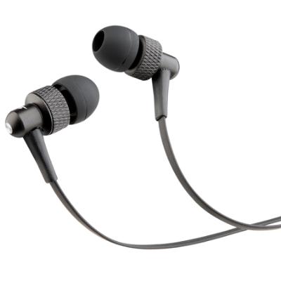 Metal Fashion Wired Earbuds, Black