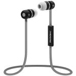 Bluetooth® Wireless Earbuds with In-Line Mic, Gray/Black