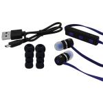 Bluetooth® Wireless Earbuds with In-Line Mic, Blue/Black