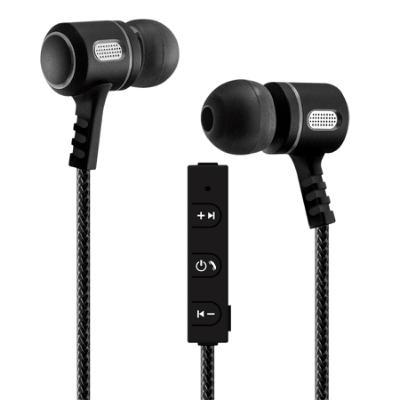 Bluetooth® Wireless Metal Earbuds with In-Line Mic, Black/Graphite