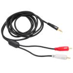 6' RCA to 3.5mm Audio Stereo Cable, Black