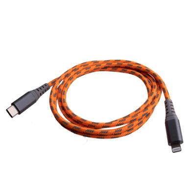 Hi-Vis 4ft Lightning(R) to USB-C(TM) Cable, Orange