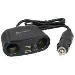 12V 2-Way Adapter with 2 USB Ports 12V 2-Way Adapter with 2 USB Ports