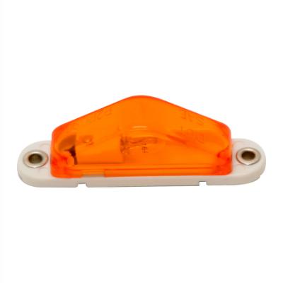 3.5x.75 Marker Light with Replaceable Bulb and Amber Lens, White Base
