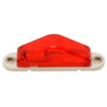 3.5x.75 Marker Light with Replaceable Bulb and Red Lens, White Base 3.5x.75 Marker Light with Replaceable Bulb and Red Lens, White Base