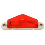 3.5x.75 Marker Light with Replaceable Bulb and Red Lens, White Base