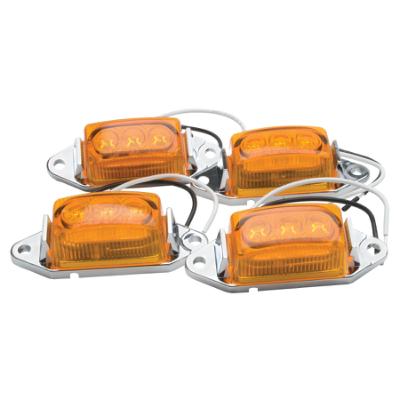 1.75x1 LED Clearance/Marker Lights, Amber 4-Pack