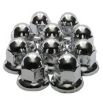 33mm Flanged Chrome Plated Lug Nut Covers, 10-Pack