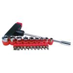 T-Bar Driver Set with 9 sockets and 11 Bits, 21-Piece T-Bar Driver Set with 9 sockets and 11 Bits, 21-Piece