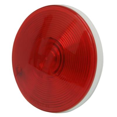 4 Round Sealed Light with 3-Prong Connector, Red