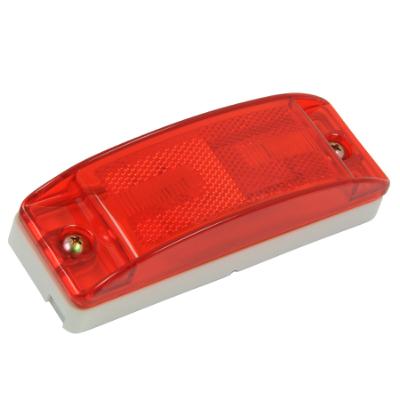 6x2 Light with 2-Prong Grote® Connector, Red Lens/White Base