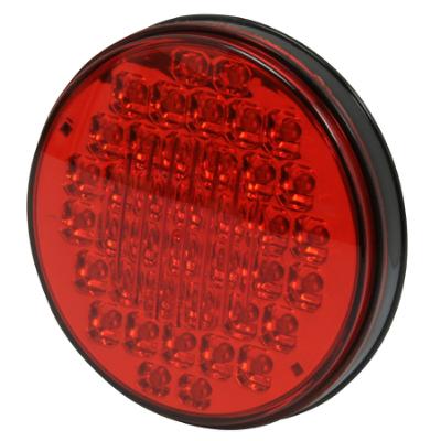 4 LED Sealed Light w/Chrome Reflector and Black Base, Red