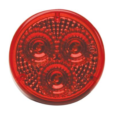 2 Round LED Diamond Lens Sealed Light with 2-Pin Connection, Red