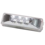 3.75x1.25 LED Diamond Clear Lens Sealed Light with Amber LEDs