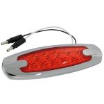 4.75x1.25 Sealed Diamond Lens LED Light w/SS Base, Red 4.75x1.25 Sealed Diamond Lens LED Light w/SS Base, Red