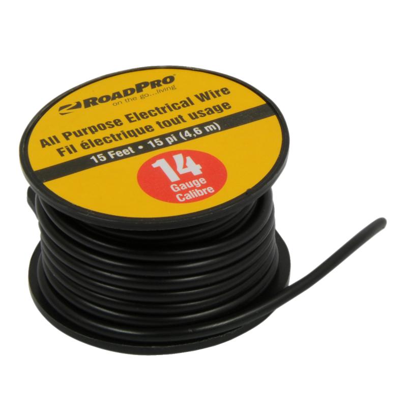 RoadPro 14-Gauge 15' All Purpose Electrical Wire, Spool