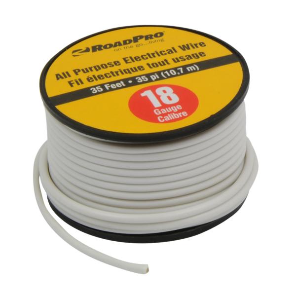 RoadPro 18-Gauge 35' All Purpose Electrical Wire, Spool