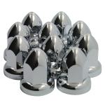 33mm Flanged Chrome Plated ABS Plastic Lug Nut Covers, 10-Pack 33mm Flanged Chrome Plated ABS Plastic Lug Nut Covers, 10-Pack
