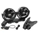 12-Volt Dual Fan with Mounting Clip